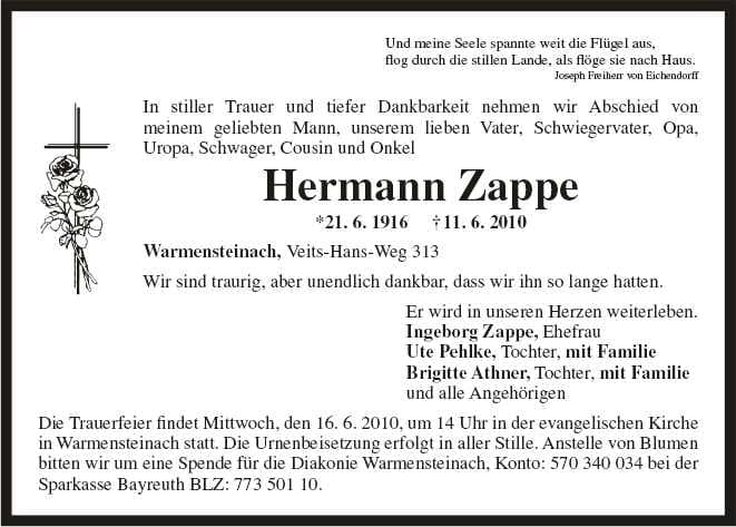 Herr Hermann Zappe