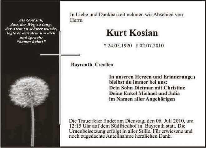 Herr Kurt Kosian