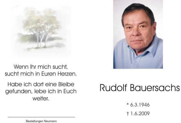 Herr Rudolf Bauersachs