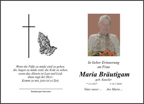 Frau Maria Bräutigam