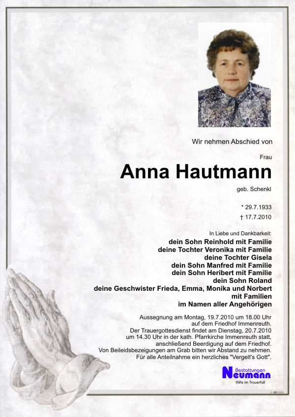Frau Anna Hautmann