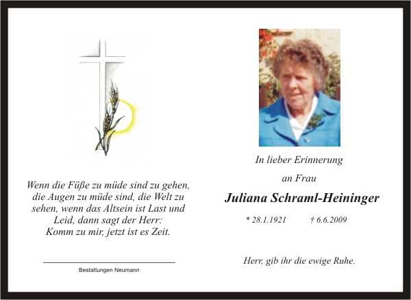 Frau Juliana Schraml-Heininger