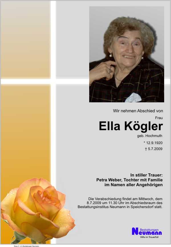 Frau Ella Kögler