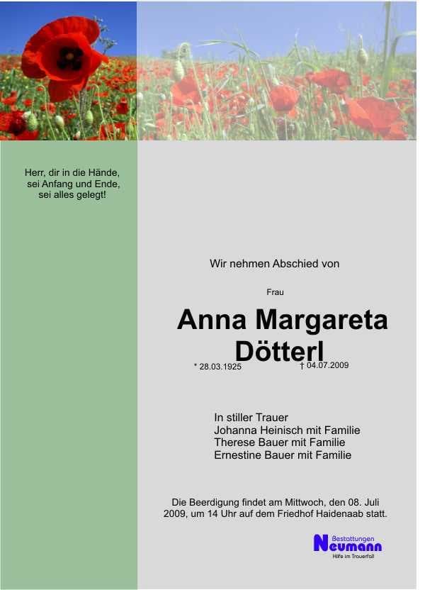Frau Anna Margareta Dötterl