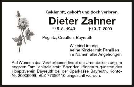Herr Dieter Zahner