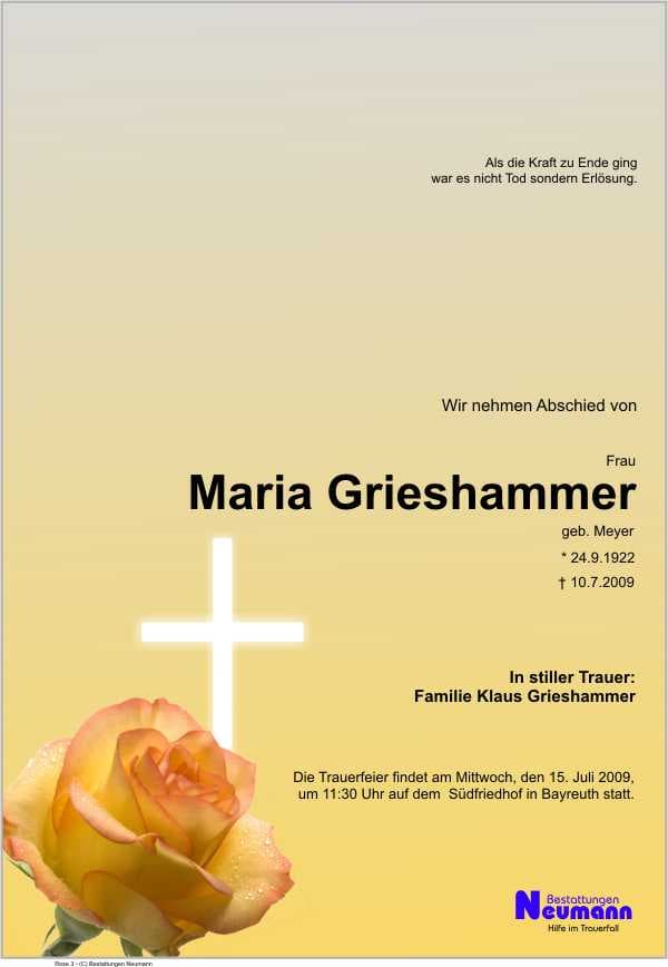 Frau Maria Grieshammer