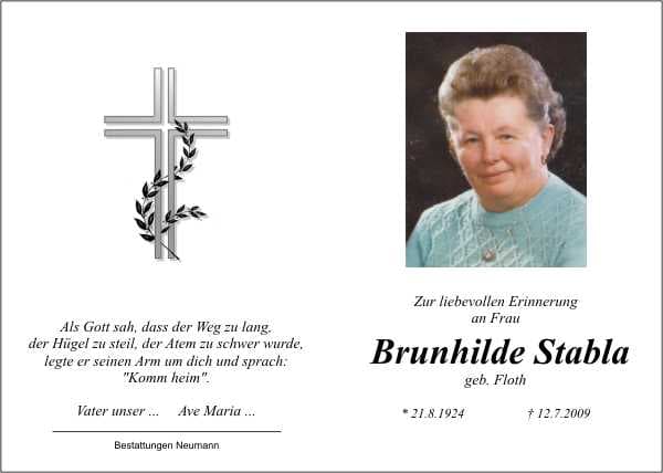 Frau Brunhilde Stabla