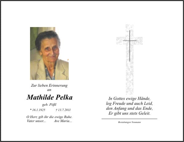 Frau Mathilda Pelka