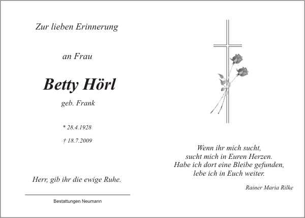Frau Betty Hörl