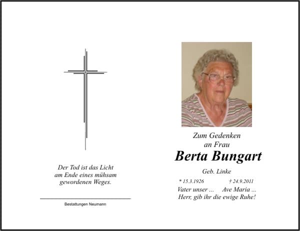 Frau Berta Bungart