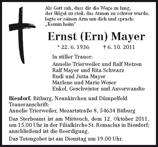 Herr Ernst Mayer