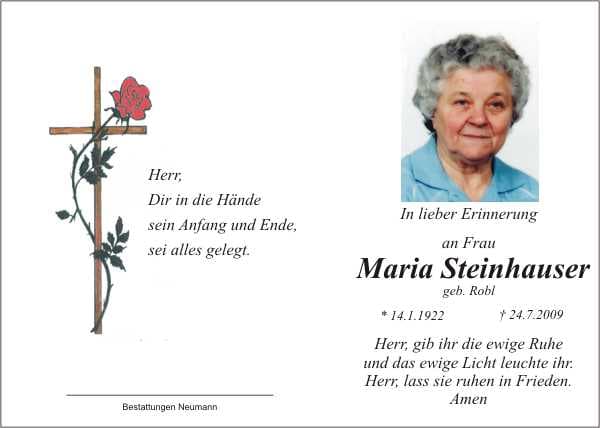 Frau Maria Steinhauser