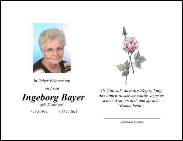 Frau Ingeborg Bayer