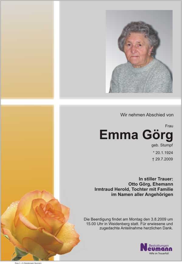 Frau Emma Görg