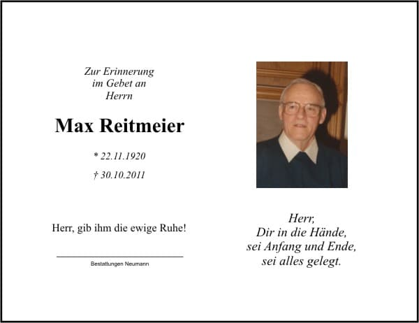 Herr Max Reitmaier