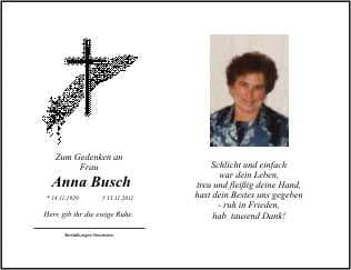 Frau Anna Busch