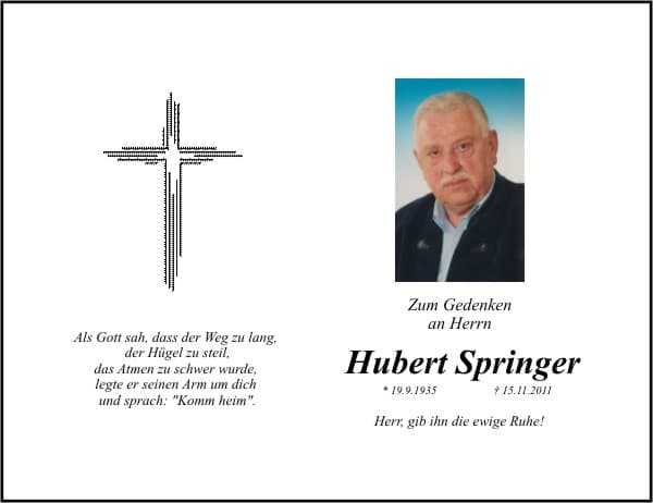 Herr Hubert Springer