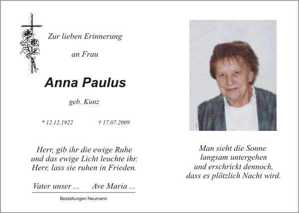 Frau Anna Paulus