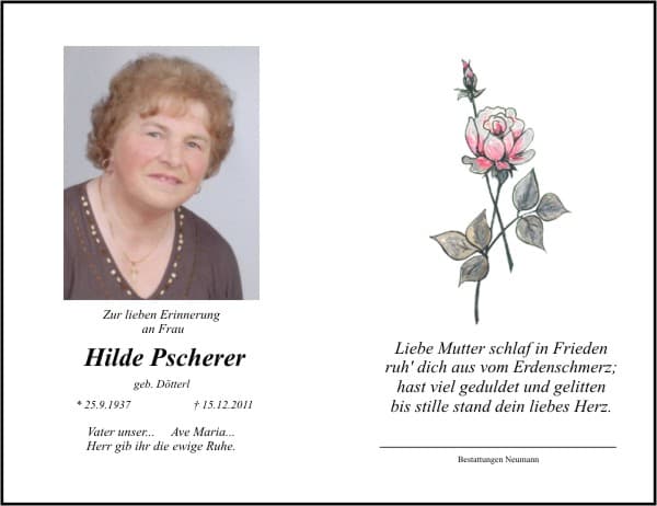 Frau Hilde Pscherer