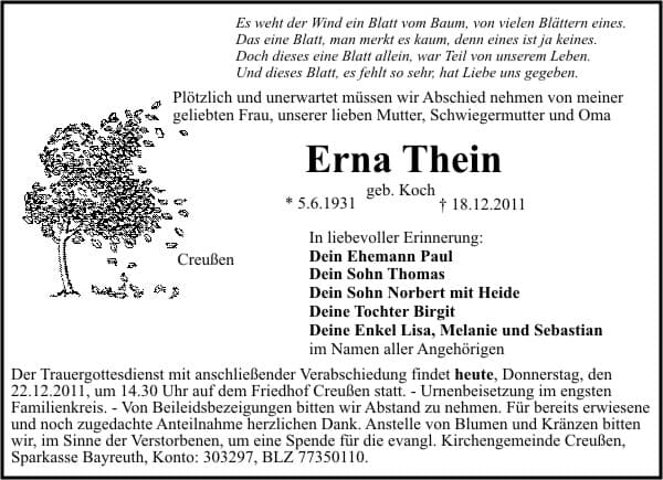 Frau Erna Thein