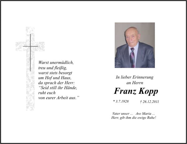 Herr Franz Kopp