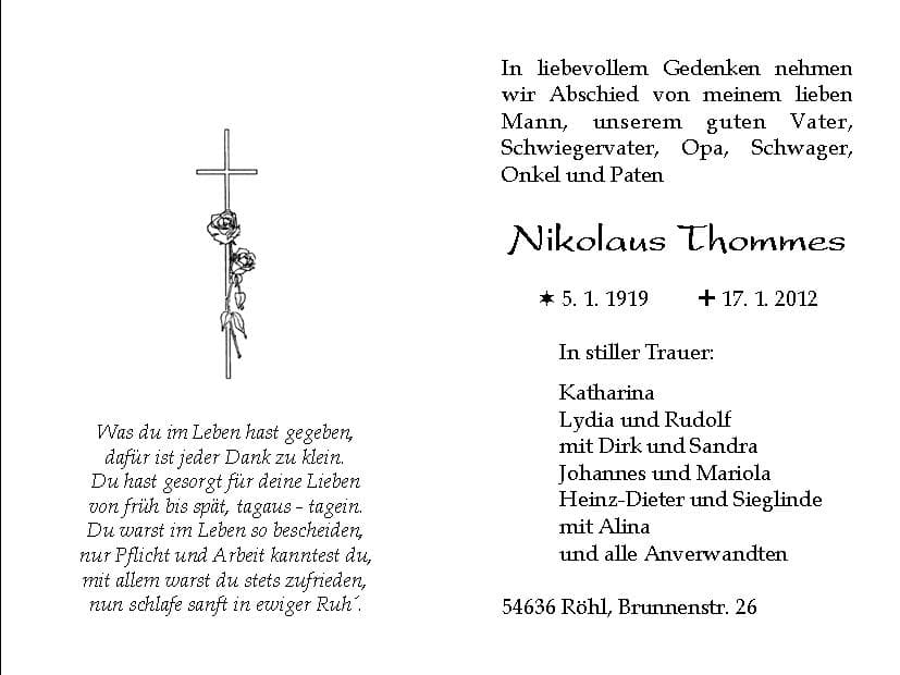 Herr Nikolaus Thommes