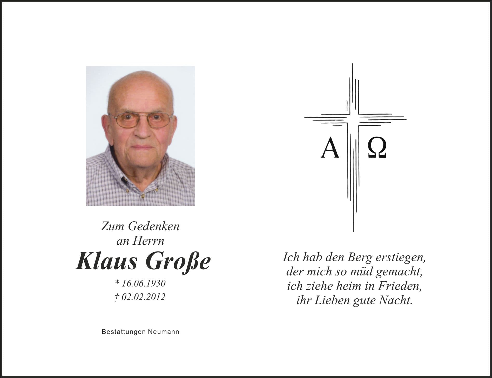 Herr Klaus Große