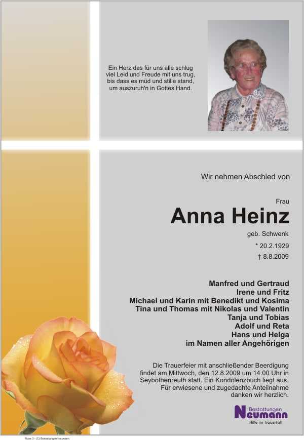 Frau Anna Heinz