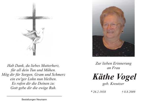 Frau Käthe Vogel