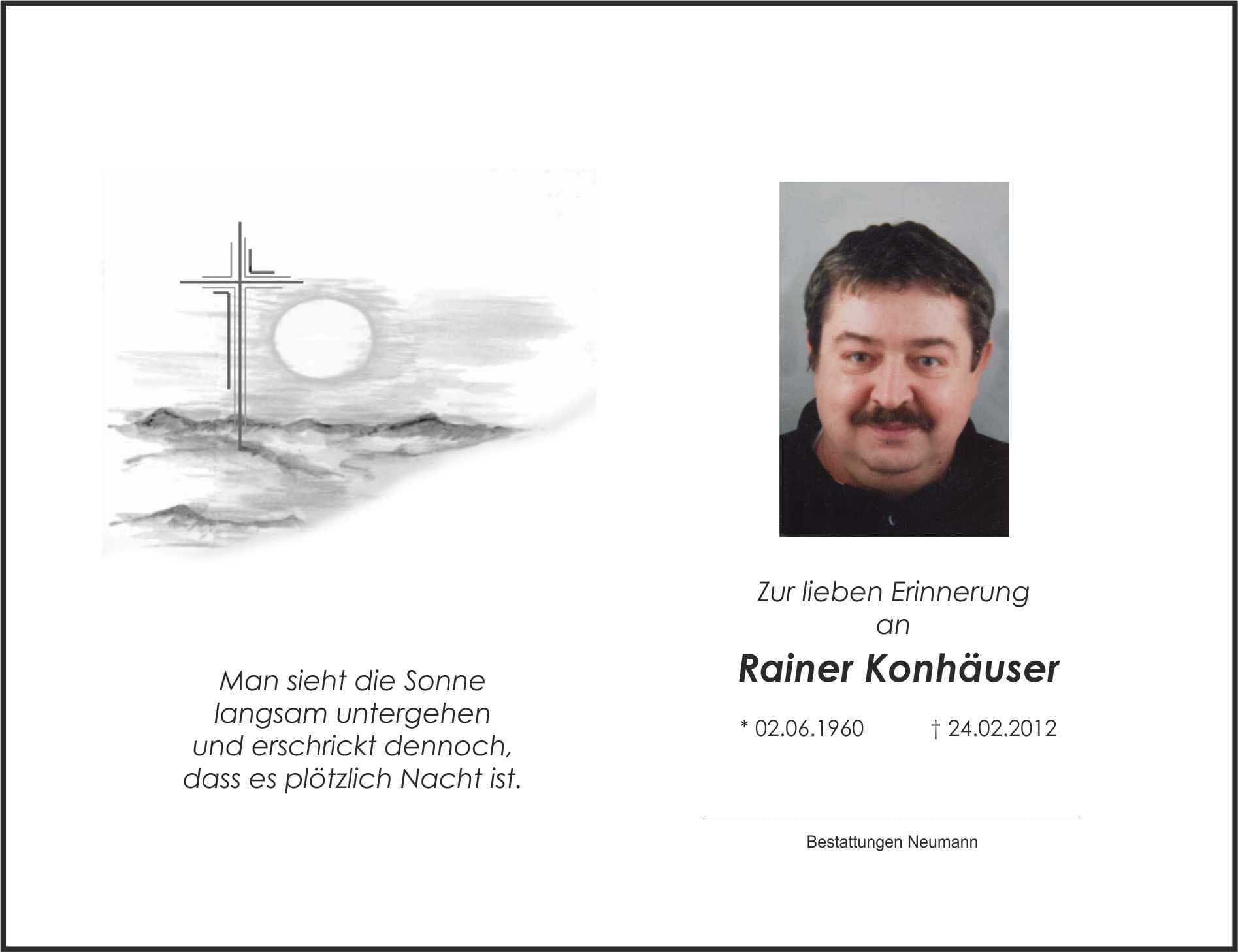 Herr Rainer Konhäuser