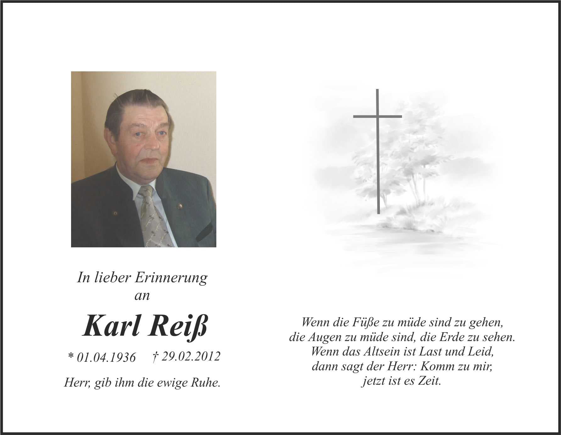 Herr Karl Reiß