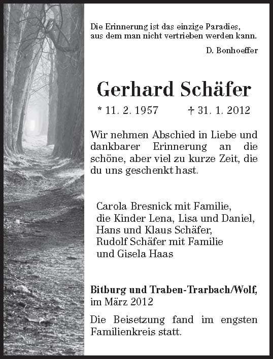 Herr Gerhard Schäfer