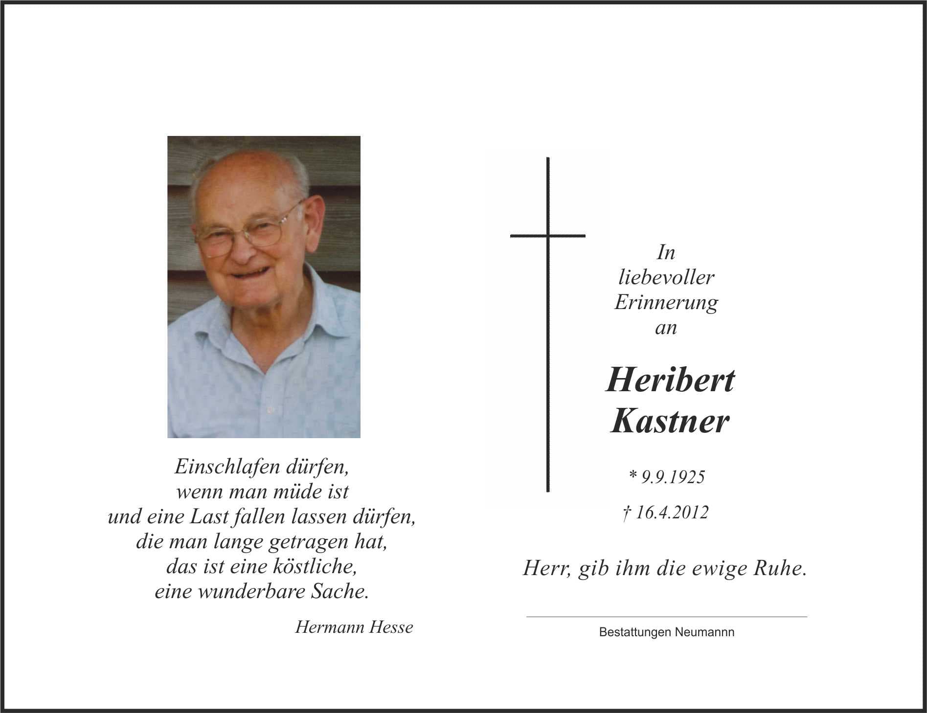 Herr Heribert Kastner