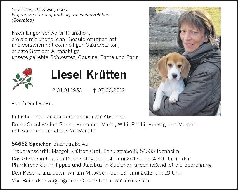 Frau Liesel Krütten