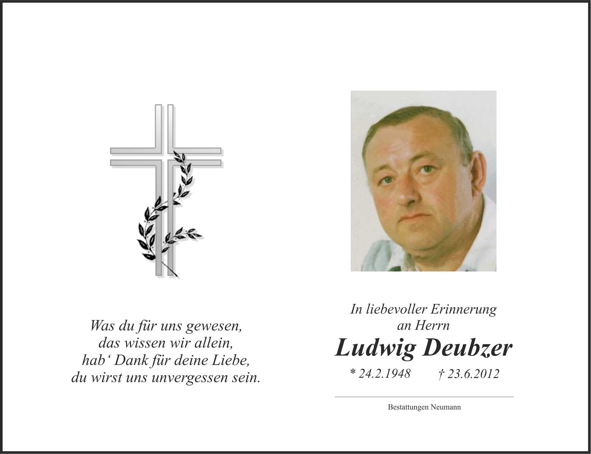 Herr Ludwig Deubzer