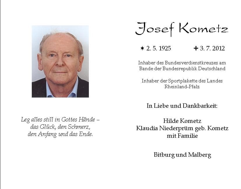 Herr Josef Kometz