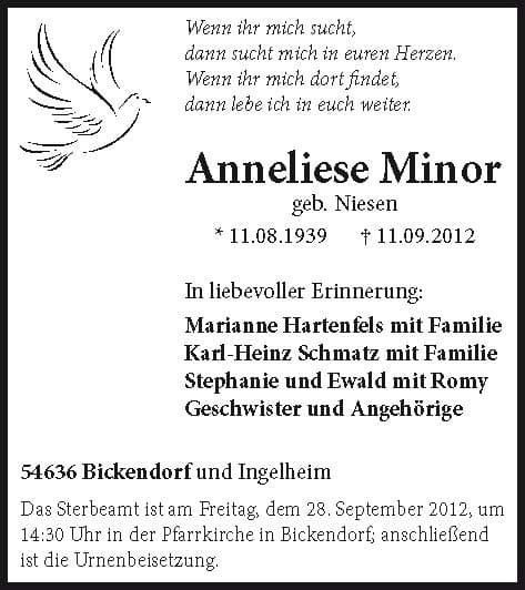 Frau Anneliese Minor