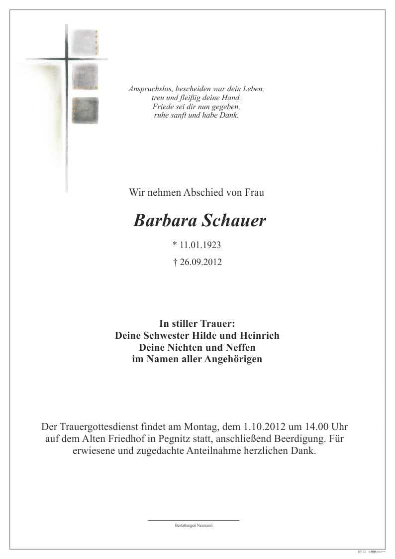 Frau Barbara Schauer