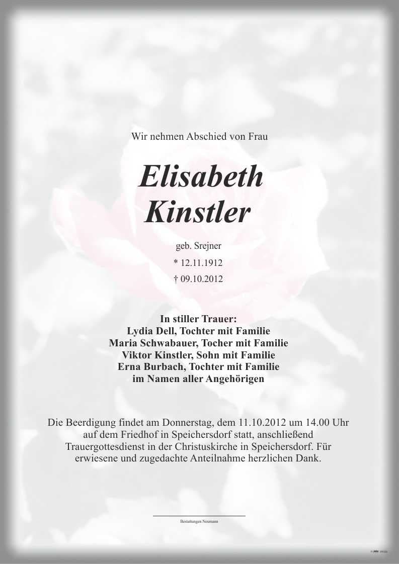 Frau Elisabeth Kinstler