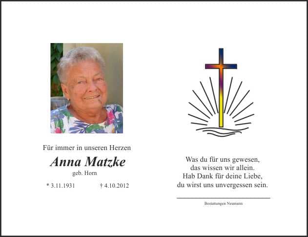 Frau Anna Matzke