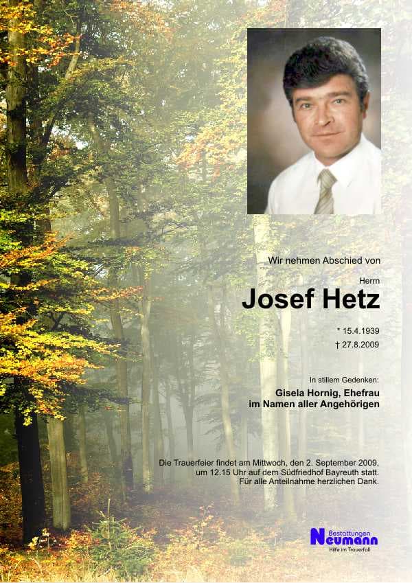 Herr Josef Hetz