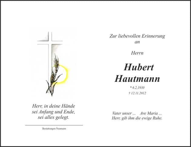 Herr Hubert Hautmann