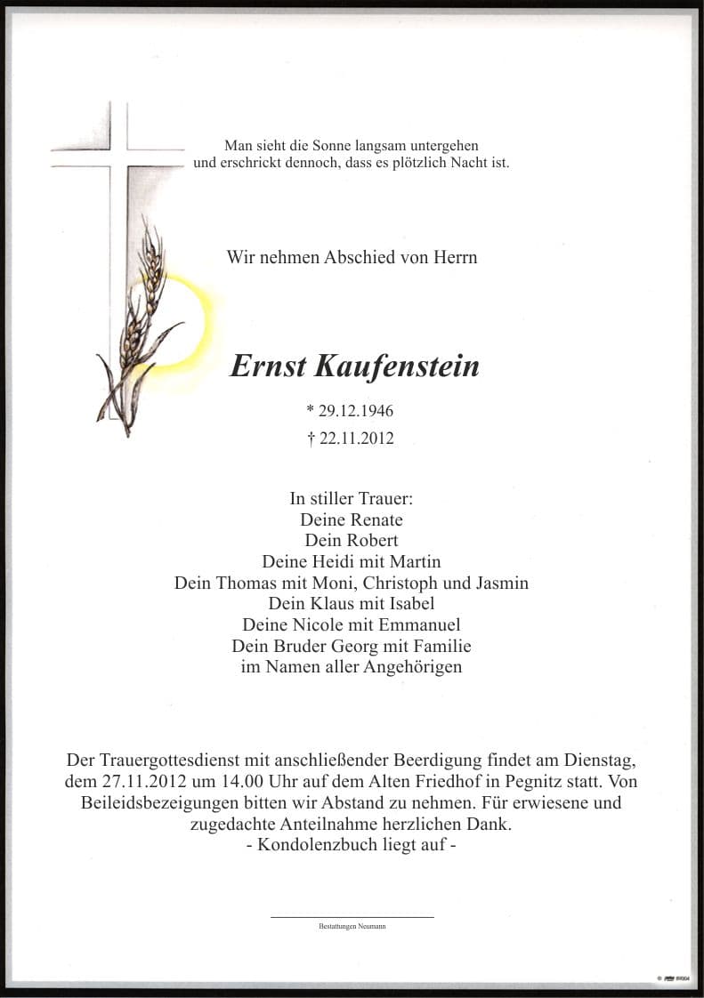 Herr Ernst Kaufenstein
