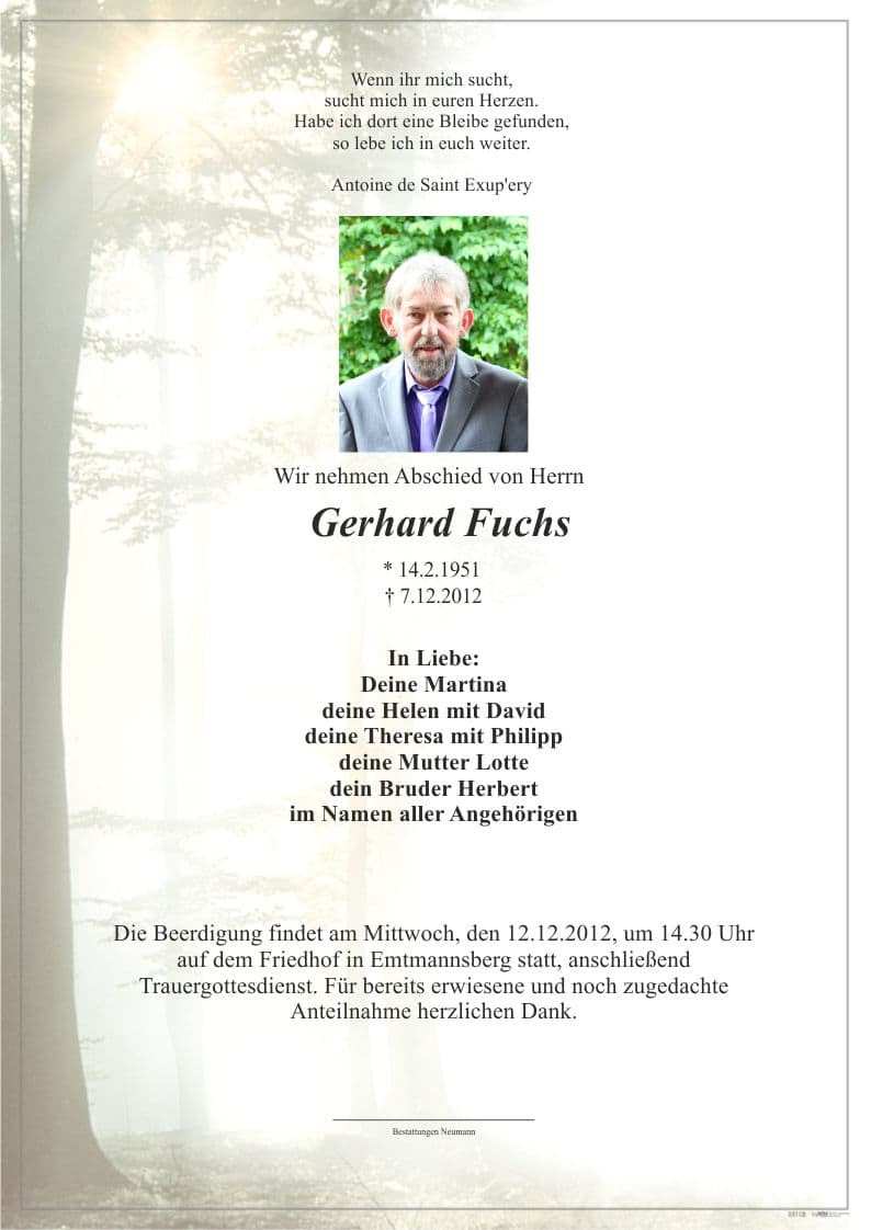 Herr Gerhard Fuchs