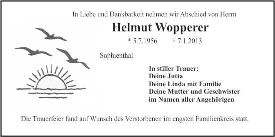 Herr Helmut Wopperer