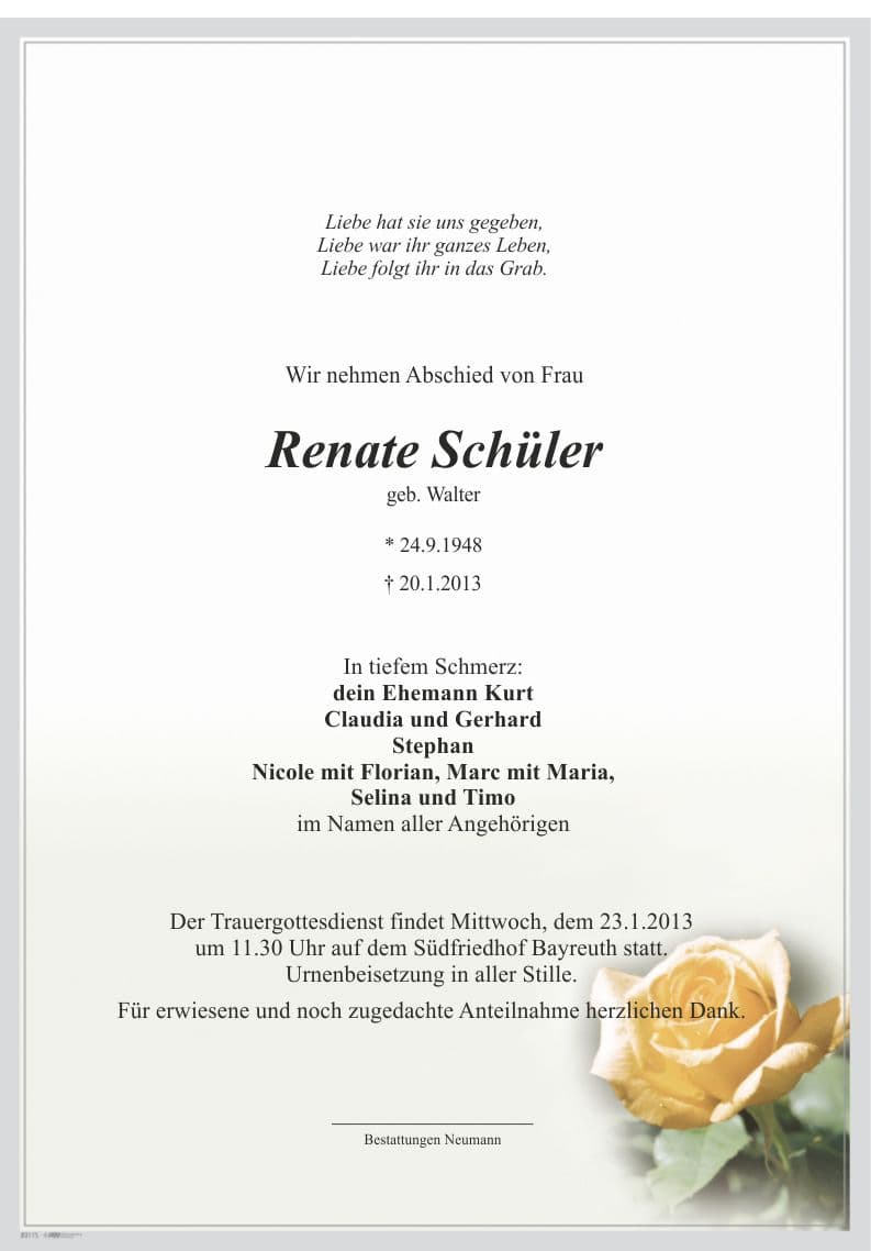 Frau Renate Schüler