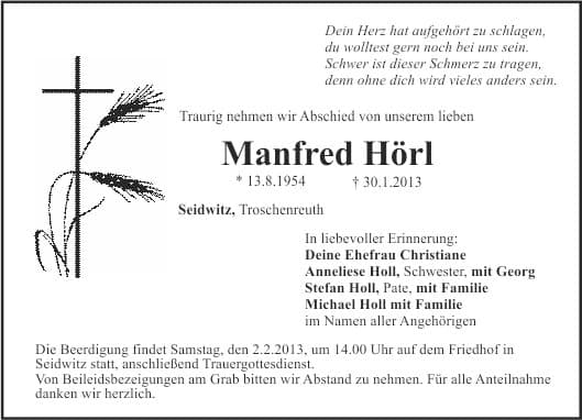 Herr Manfred Hörl