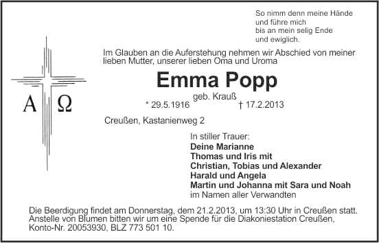 Frau Emma Popp
