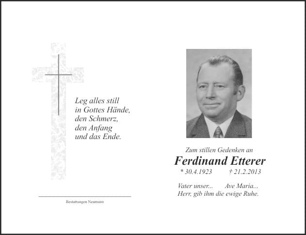 Herr Ferdinand Etterer