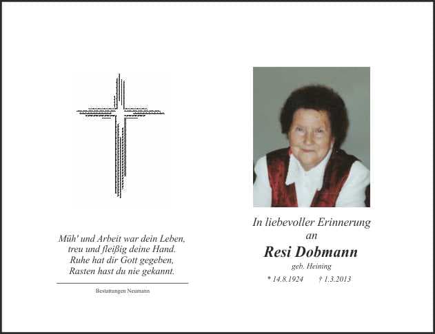 Frau Theresia Dobmann
